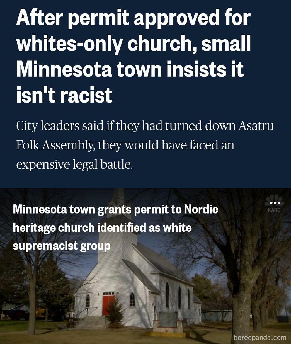 After Permit Approved For Whites-Only Church, Small Minnesota Town Insists It Isn't Racist