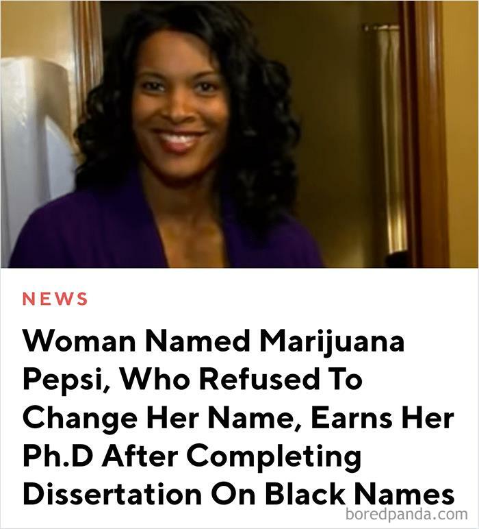 Woman Named Marijuana Pepsi, Who Refused To Change Her Name, Earns Her Ph.d After Completing Dissertation On Black Names