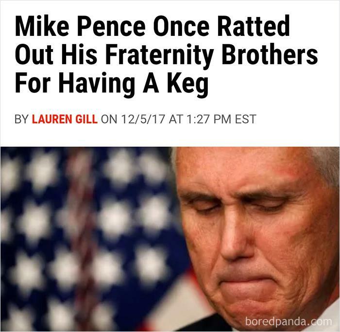 Mike Pence Once Ratted Out His Fraternity Brothers For Having A Keg