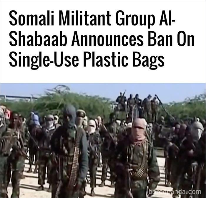 Somali Militant Group Al-Shabaab Announces Ban On Single-Use Plastic Bags