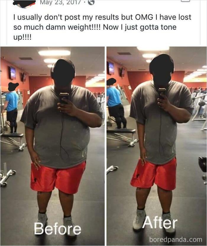He Lost So Much Weight, The Person In The Background Gained It