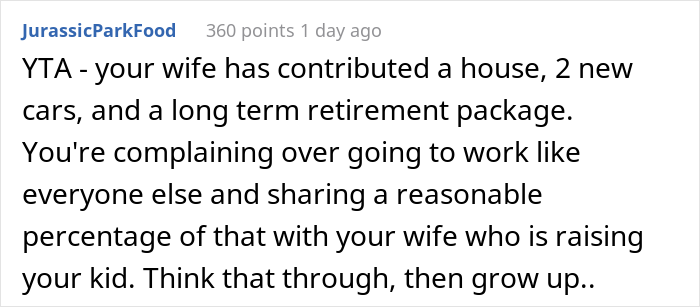 Husband Refuses To Give Jobless Wife Spending Money, Ignoring The Fact That She Used Her Inheritance Money To Buy Them A House And 2 Cars