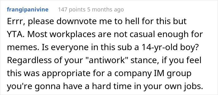 People Online Applaud This Employee Who Responded To His Supervisor's Message With A Meme And Got Suspended For It