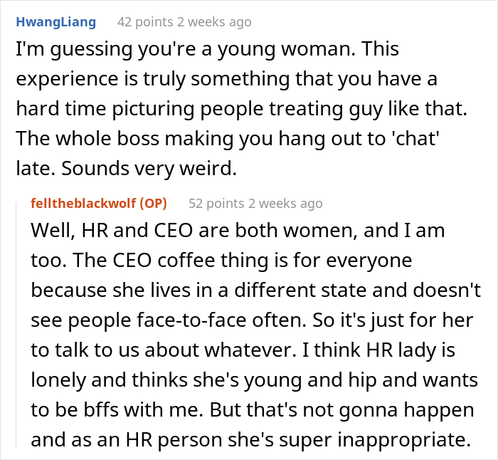Employee Has Had Enough After Annoying HR Lady Kept Pestering Her About Silly Things And Touching Her Employee Has Had Enough After Annoying HR Lady Kept Pestering Her About Silly Things And Touching Her
