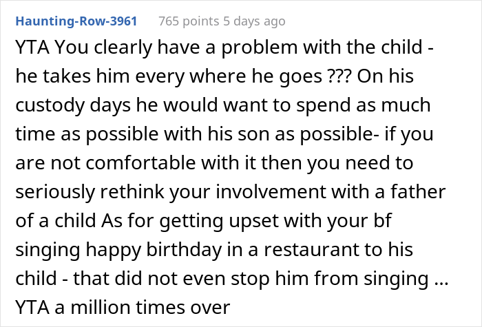 “AITA For Telling My Fiancé He Embarrassed Me When He Started Singing ‘Happy Birthday’ To His 5 Y.O. Son At The Restaurant?”