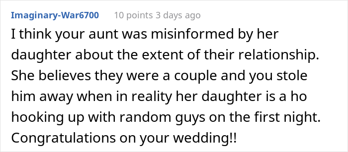 Woman Wears Red Dress To Cousin's Wedding To Show That She Slept With The Groom First, But The Bride Outsmarts Her Woman Wears Red Dress To Cousin's Wedding To Show That She Slept With The Groom First, But The Bride Outsmarts Her