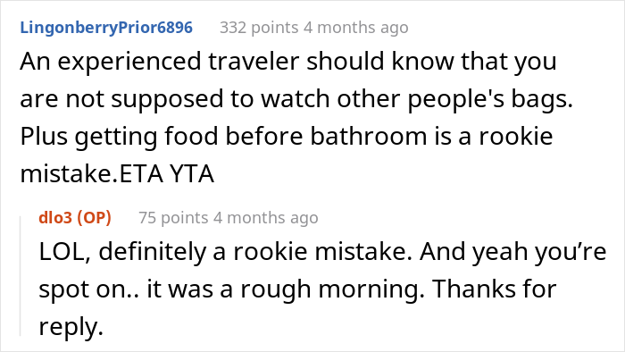 Man Is Puzzled That A Woman Turned Down His Request To Watch His Belongings At The Airport While He Uses The Restroom Man Is Puzzled That A Woman Turned Down His Request To Watch His Belongings At The Airport While He Uses The Restroom
