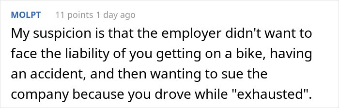 Employee Doesn’t Get Back Their £100 Of Travel Expenses Because They Used An E-Bike Instead Of An Uber, So They Maliciously Comply Employee Doesn’t Get Back Their £100 Of Travel Expenses Because They Used An E-Bike Instead Of An Uber, So They Maliciously Comply