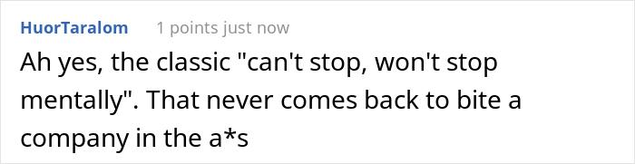 "'You Can't Work Overtime Even Though We're 3000 Behind.' OK, I Won't, Then" "'You Can't Work Overtime Even Though We're 3000 Behind.' OK, I Won't, Then"