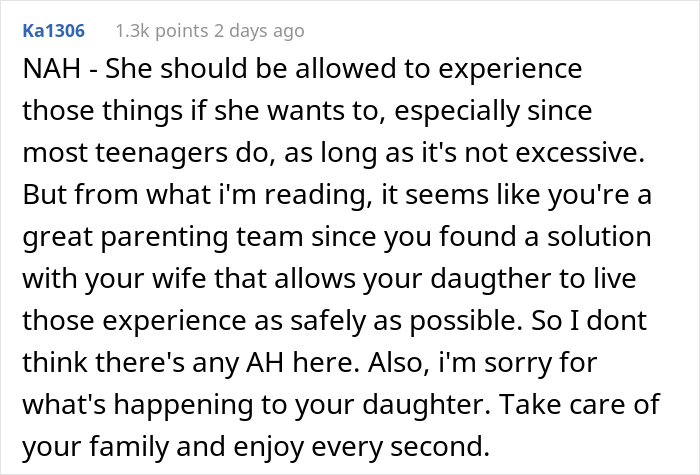 Mom Doesn’t Want Her 16 Y.O. Daughter To Drink And Smoke, But Dad Allows Her Because She's Terminally Ill Mom Doesn’t Want Her 16 Y.O. Daughter To Drink And Smoke, But Dad Allows Her Because She's Terminally Ill