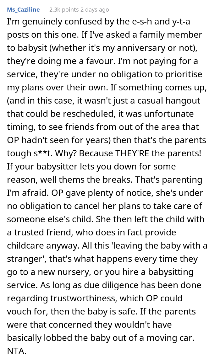 Parents 'Make' Aunt Babysit Even Though She Warned Them She Was Unavailable, Family Drama Ensues When She Then Leaves The Baby With A 'Stranger'