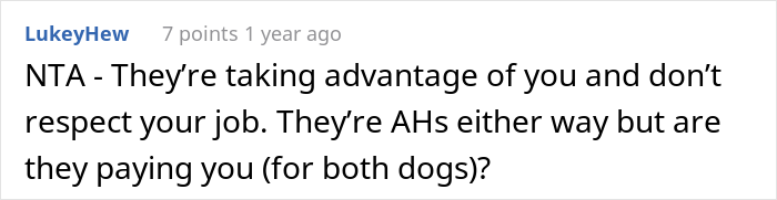 Woman Refuses To Let Down A Client Who Booked A Year In Advance Just So Parents Can Go On A Dog-Free Trip, Gets Called A Jerk Woman Refuses To Let Down A Client Who Booked A Year In Advance Just So Parents Can Go On A Dog-Free Trip, Gets Called A Jerk