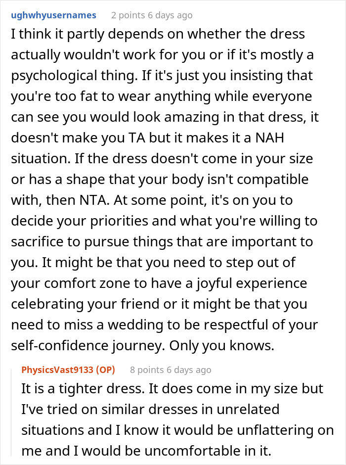 "It Would Be Genuinely Embarrassing For Me To Wear The Dress": Bride Livid After Bridesmaid Drops Out Because Of The Dress "It Would Be Genuinely Embarrassing For Me To Wear The Dress": Bride Livid After Bridesmaid Drops Out Because Of The Dress
