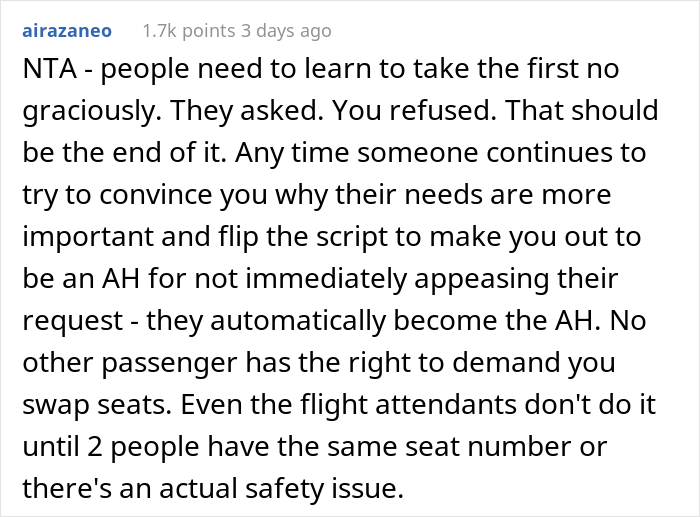 Woman Causes A Scene On A Plane After A Man Who Paid Extra Just To Be There Refused To Switch Seats With Her Woman Causes A Scene On A Plane After A Man Who Paid Extra Just To Be There Refused To Switch Seats With Her