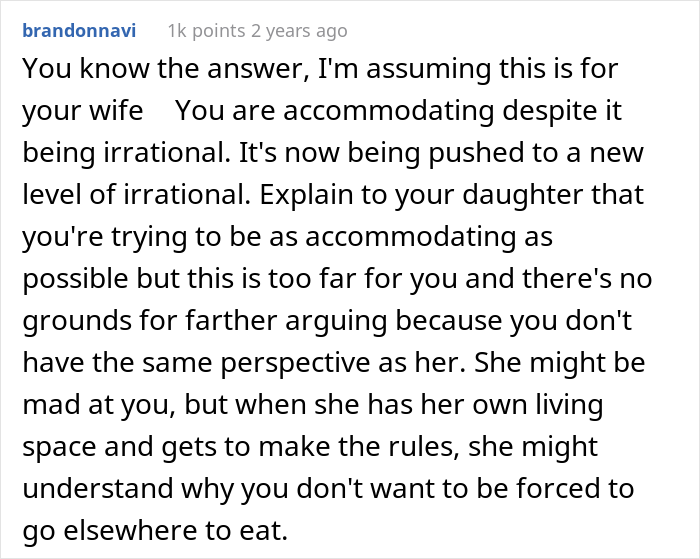 Vegan Teen Expects Everyone To Accommodate Her New Diet And Stop Eating Meat At Home, Dad Disagrees Vegan Teen Expects Everyone To Accommodate Her New Diet And Stop Eating Meat At Home, Dad Disagrees