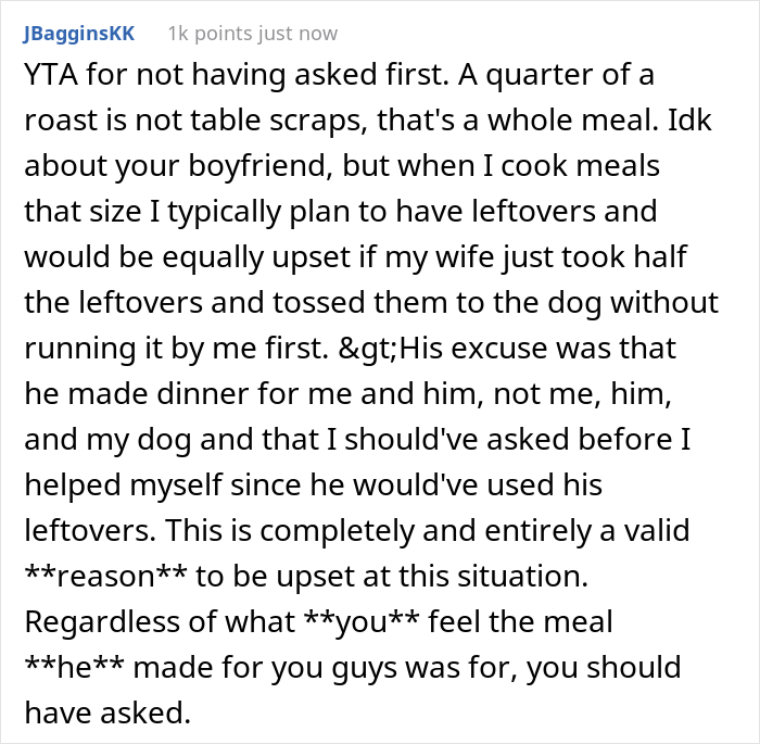 Guy Prepares Dinner For His Girlfriend, Gets Mad When She Decides To Feed Her Dog The Leftovers And Asks Her To Leave Guy Prepares Dinner For His Girlfriend, Gets Mad When She Decides To Feed Her Dog The Leftovers And Asks Her To Leave