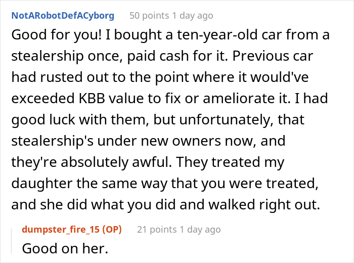 Buyers Maliciously Comply When Car Dealership Gives Them The Ultimatum “Take It Or Leave It”