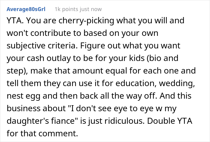 Dad Let His Daughter Know He Won’t Be Paying For Her Wedding And Refuses To Help Her Further With Student Debt, But Contributes To Stepdaughter’s Wedding