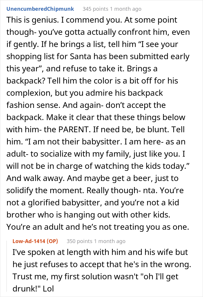 Guy Comes Up With A Brilliant Plan To Intentionally Drink Before Family Gatherings To Dodge Babysitting Duties Which Usually Fall On Him Guy Comes Up With A Brilliant Plan To Intentionally Drink Before Family Gatherings To Dodge Babysitting Duties Which Usually Fall On Him
