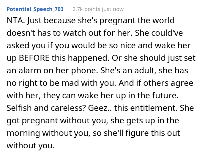 Woman Gets Blasted For Not Waking Up A Pregnant Colleague From Her Nap At The End Of Their Lunch Break Woman Gets Blasted For Not Waking Up A Pregnant Colleague From Her Nap At The End Of Their Lunch Break