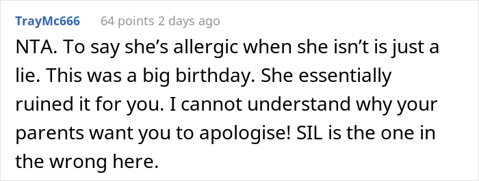 “AITA For Leaving After I Found Out My SIL Was Lying About Her Food Allergy?”
