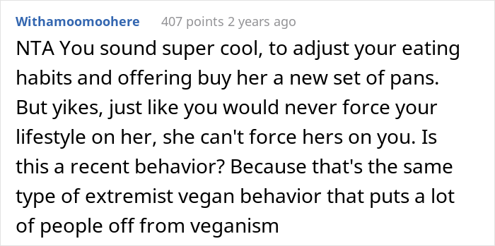 Vegan Teen Expects Everyone To Accommodate Her New Diet And Stop Eating Meat At Home, Dad Disagrees Vegan Teen Expects Everyone To Accommodate Her New Diet And Stop Eating Meat At Home, Dad Disagrees