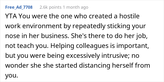 26 Y.O. Woman Reports Her Coworker To HR For Creating "An Overly Hostile Work Environment," Folks Online Call Her The Jerk