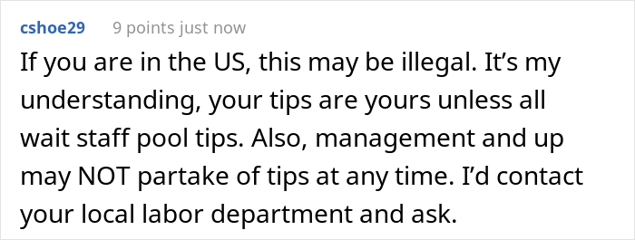 Restaurant Won't Give Their New Employees Tips Until They've Worked There For 6 Months, They Will Be Getting A Fixed Amount