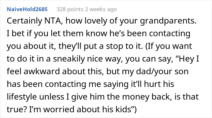 "My Father Never Paid Child Support": Grandparents Learn Their Son Basically Abandoned His Daughter, Teach Him A Lesson