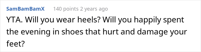 “[Am I The Jerk] For Wanting My Girlfriend To Wear Appropriate Shoes To An Event?”