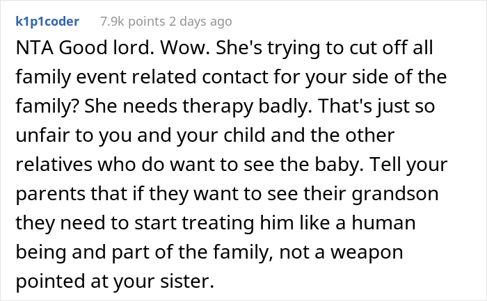 “I’m Not Coddling Her Anymore”: After Years Of Walking On Eggshells Around Her Childless Sister, This Mother Stands Up For Her Son “I’m Not Coddling Her Anymore”: After Years Of Walking On Eggshells Around Her Childless Sister, This Mother Stands Up For Her Son