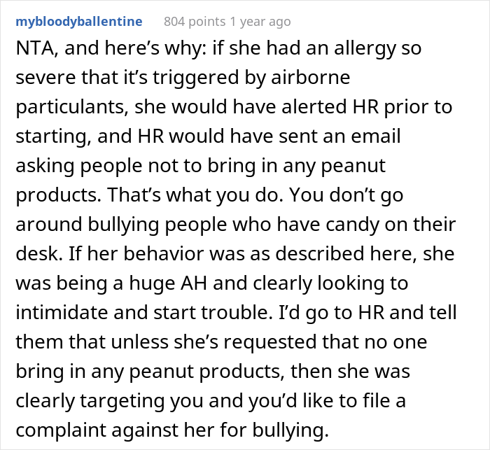 "Am I The Jerk For 'Not Respecting' My Coworker’s Peanut Allergy?" "Am I The Jerk For 'Not Respecting' My Coworker’s Peanut Allergy?"