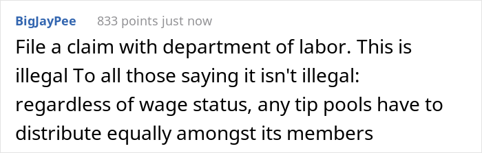 Restaurant Won't Give Their New Employees Tips Until They've Worked There For 6 Months, They Will Be Getting A Fixed Amount
