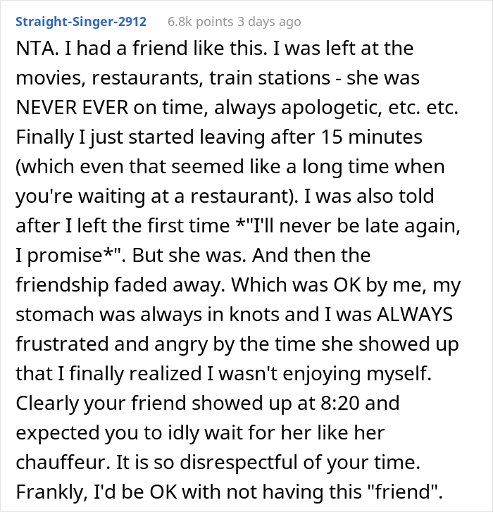 ‘Chronically Late’ Woman Has An Important Appointment, Her Friend Who Was Supposed To Get Her There Leaves When She’s Late
