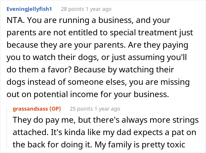 Woman Refuses To Let Down A Client Who Booked A Year In Advance Just So Parents Can Go On A Dog-Free Trip, Gets Called A Jerk Woman Refuses To Let Down A Client Who Booked A Year In Advance Just So Parents Can Go On A Dog-Free Trip, Gets Called A Jerk