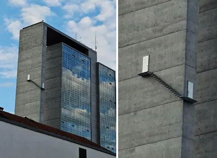 The Stairs On The Side Of This Building