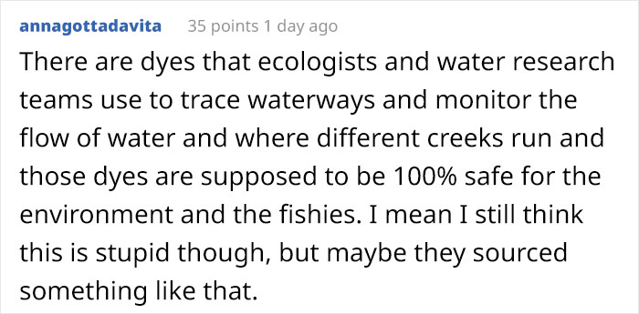 Couple Thought It Was A Good Idea To Dye A Whole Waterfall For Their Gender Reveal Party Couple Thought It Was A Good Idea To Dye A Whole Waterfall For Their Gender Reveal Party