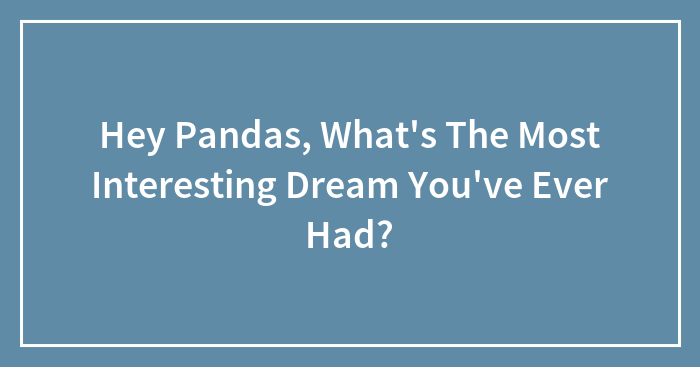 Hey Pandas, What’s The Most Interesting Dream You’ve Ever Had? (Closed)