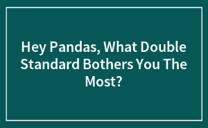 Hey Pandas, What Double Standard Bothers You The Most?