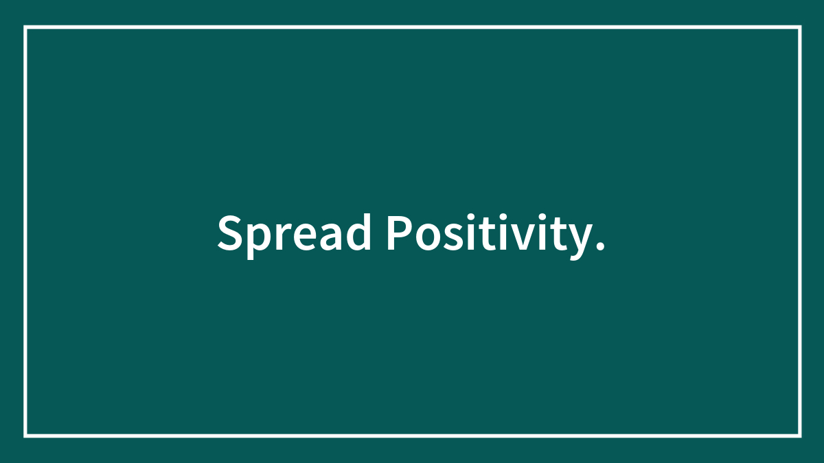 Spread Positivity.
