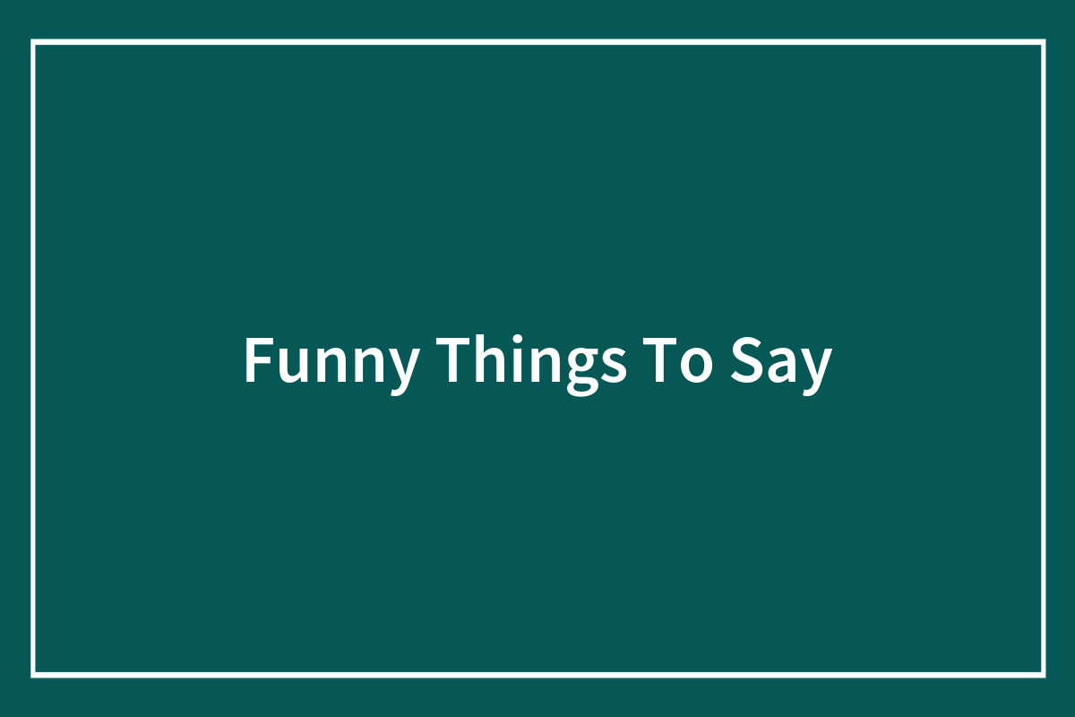 126 Funny Things To Say That Might Help In Any Social Situation | Bored  Panda