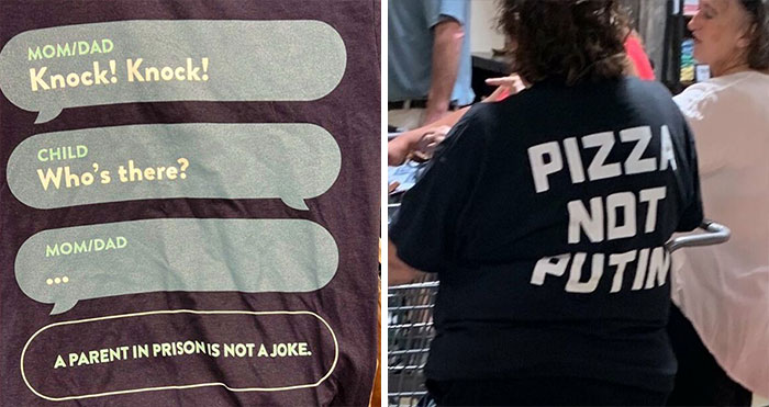 50 Ridiculous, Bizarre, And Downright Cursed Shirts People Actually Wear Out In Public, As Shared By These Twitter Accounts (New Pics)