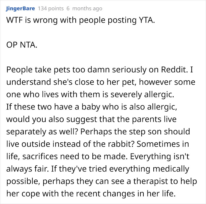 “Am I The Jerk For Making My Daughter Move Her Pet Rabbit Outside Due To My Stepson’s Allergies?” “Am I The Jerk For Making My Daughter Move Her Pet Rabbit Outside Due To My Stepson’s Allergies?”