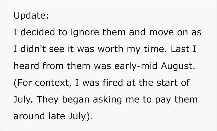 The Internet Is Fuming After This Employee Was Fired And Then Threatened With Legal Action For “Logging Hours Without Working”