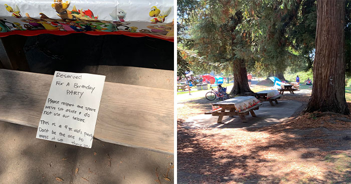 “Don’t Be The One To Mess It Up”: Entitled Note On Public Park Benches Asks People To Not Sit There Because Of A Kid’s Birthday