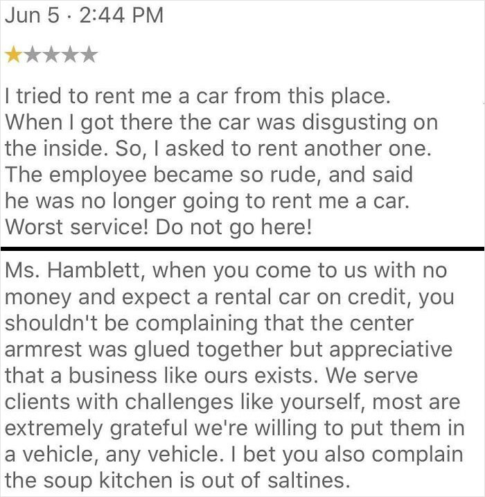 Response To A 1 Star Review By A Choosing Beggar