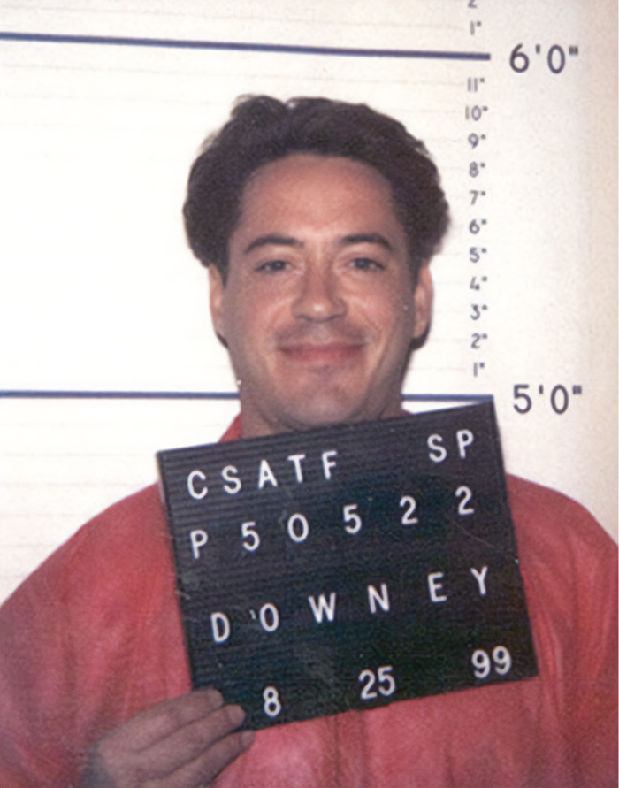 Robert Downey Junior mugshot 