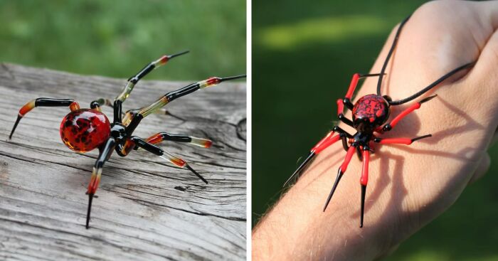 I Make Glass Figures And Spider Pendants As An Idea For Halloween Decor (20 Pics)