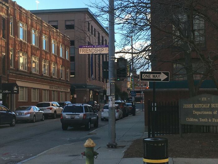 In Providence, Ri, Friendship Is A One-Way Street. Literally