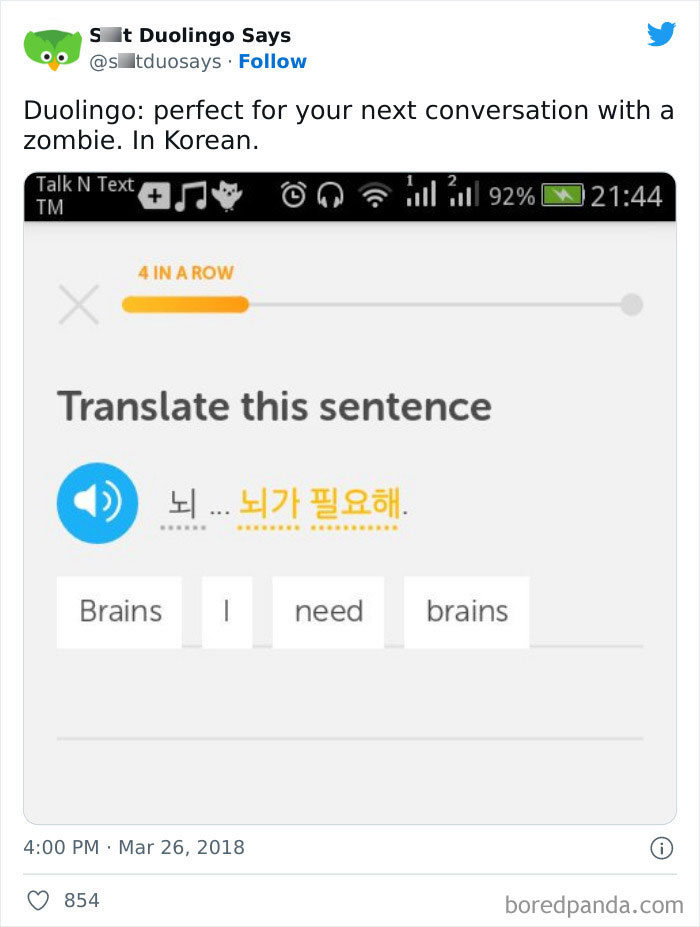 Funny Duolingo Sentences